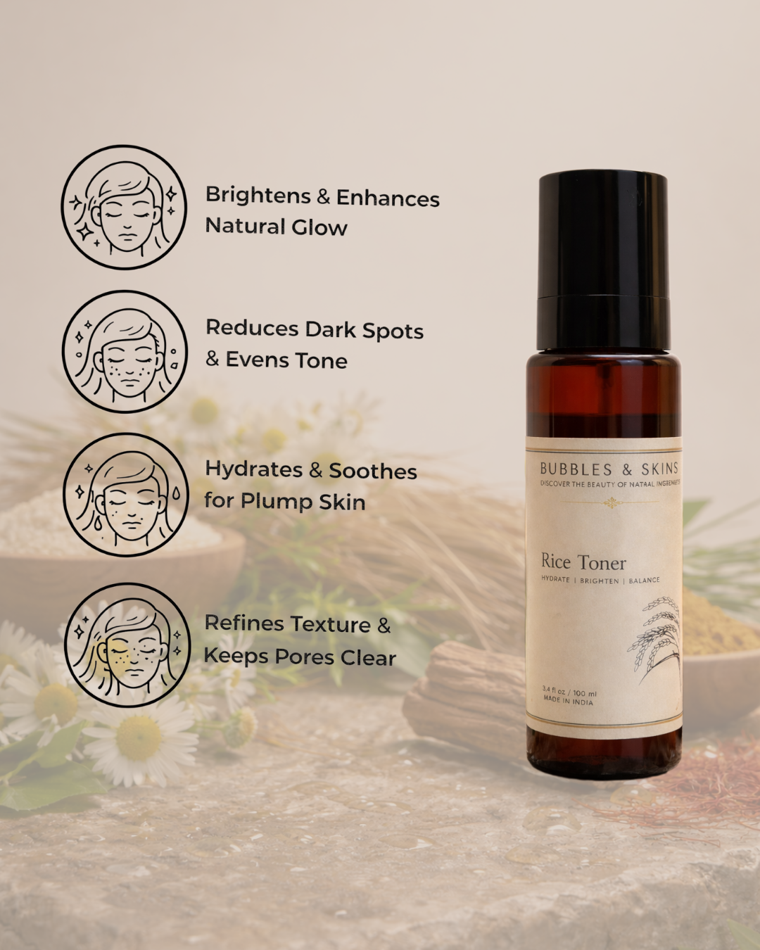 Rice Kesar Glow Toner